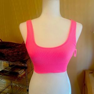 Victoria’s Secret hot pink tank.